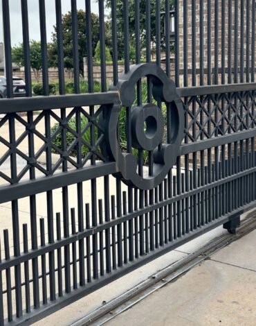 Automatic steel driveway gate installed at a residential property in Austin, TX